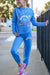 Firehouse Clothing Make You Smile Sweatpant- Neon Blue