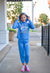 Firehouse Clothing Make You Smile Sweatpant- Neon Blue