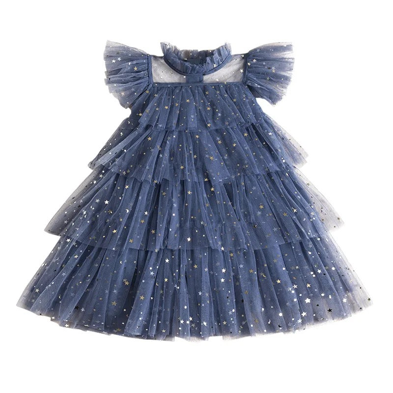 Stardust &amp; Glitter Wednesday Tulle Dress - Slate