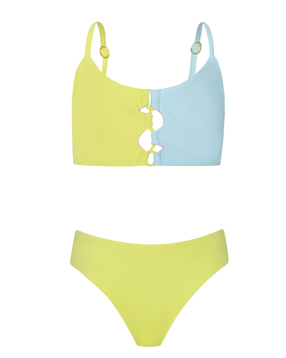 PQ Kids Cammy Loop 2pc Swimsuit - Jelly Bean
