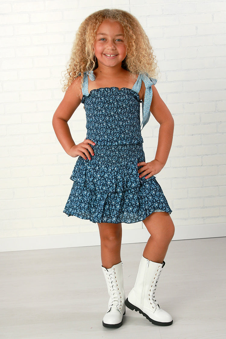 KatieJ NYC Tween Emerson Dress - Navy Floral