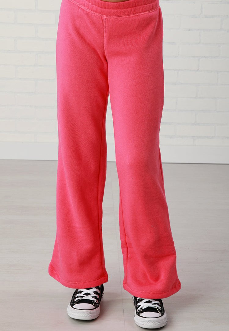 KatieJ NYC Dylan Wideleg Sweatpant- Vintage Rose