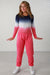 KatieJ NYC Livi Long Sleeve Ribbed Tee - Vintage Rose/Evening Blue