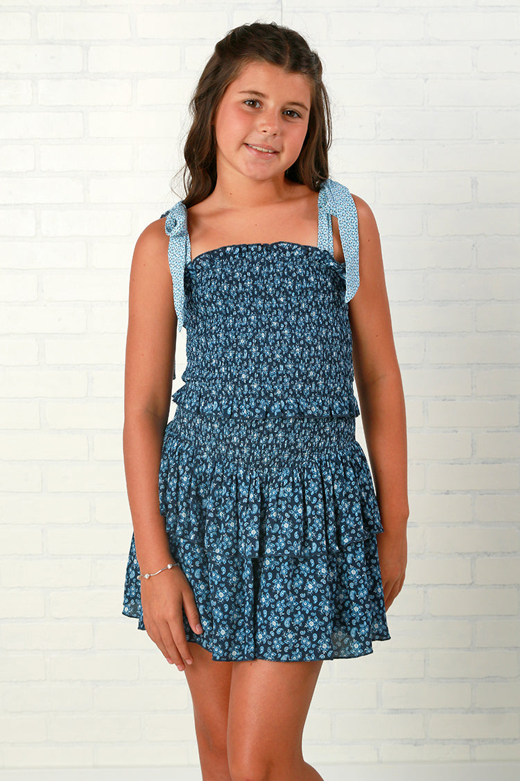 KatieJ NYC Tween Emerson Dress - Navy Floral
