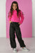 KatieJ NYC Super Soft Mara Crop Sweater- Shocking Pink