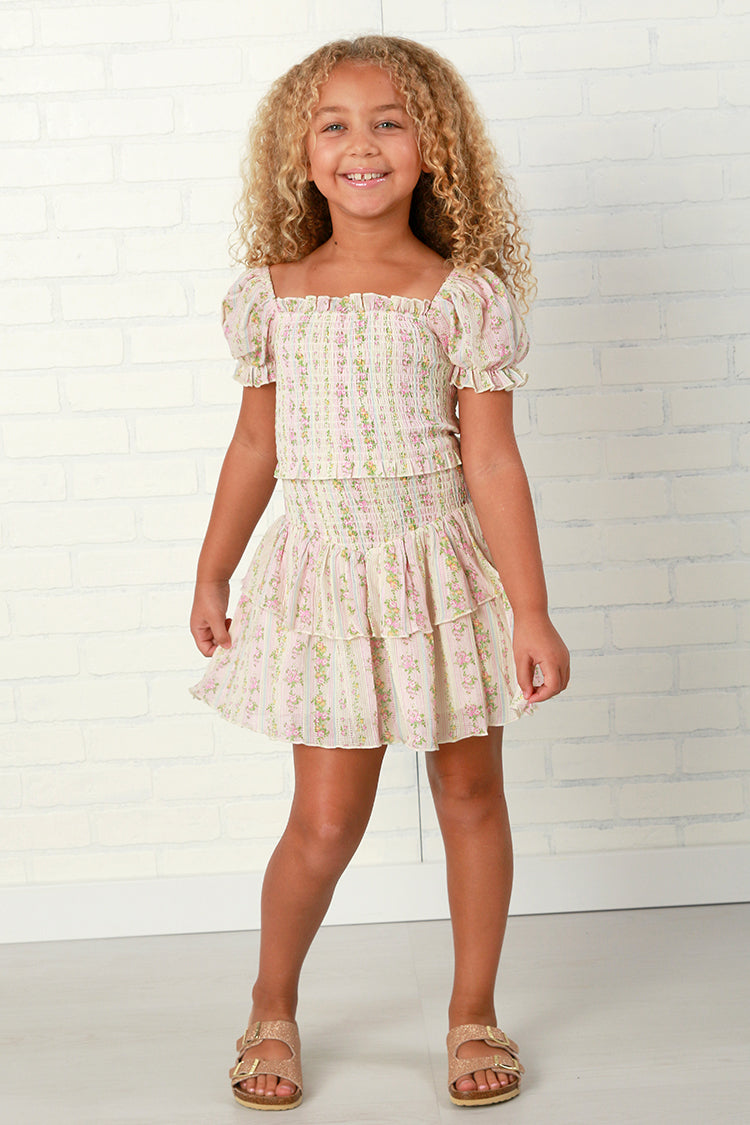 KatieJ NYC Lainey Dress - Shabby Floral Stripe