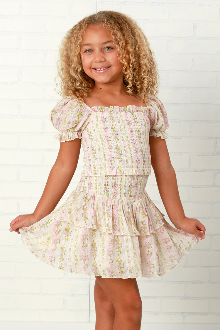 KatieJ NYC Lainey Dress - Shabby Floral Stripe