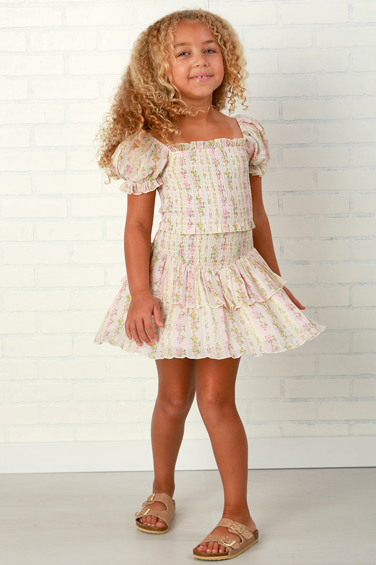 KatieJ NYC Lainey Dress - Shabby Floral Stripe