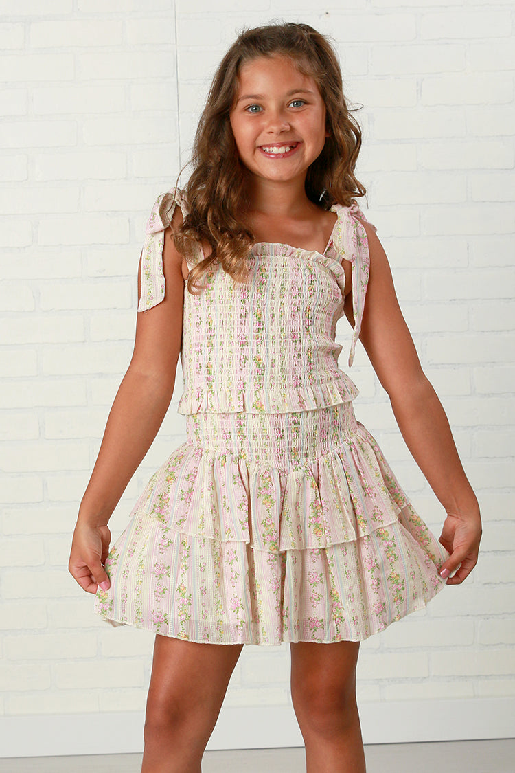 KatieJ NYC Emerson Dress - Shabby Floral Stripe