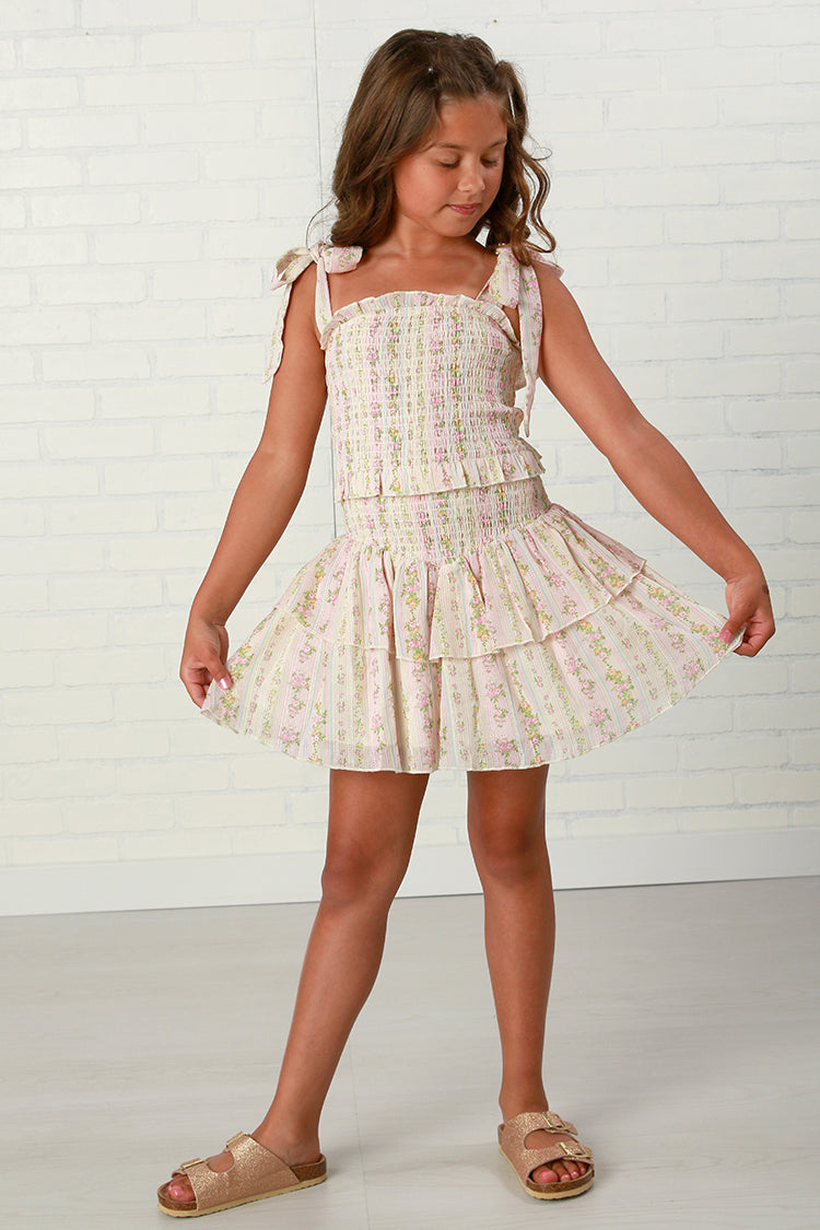 KatieJ NYC Emerson Dress - Shabby Floral Stripe