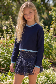 KatieJ NYC Brooke Garden Bloom Skirt | Tiered Floral Tween Girls