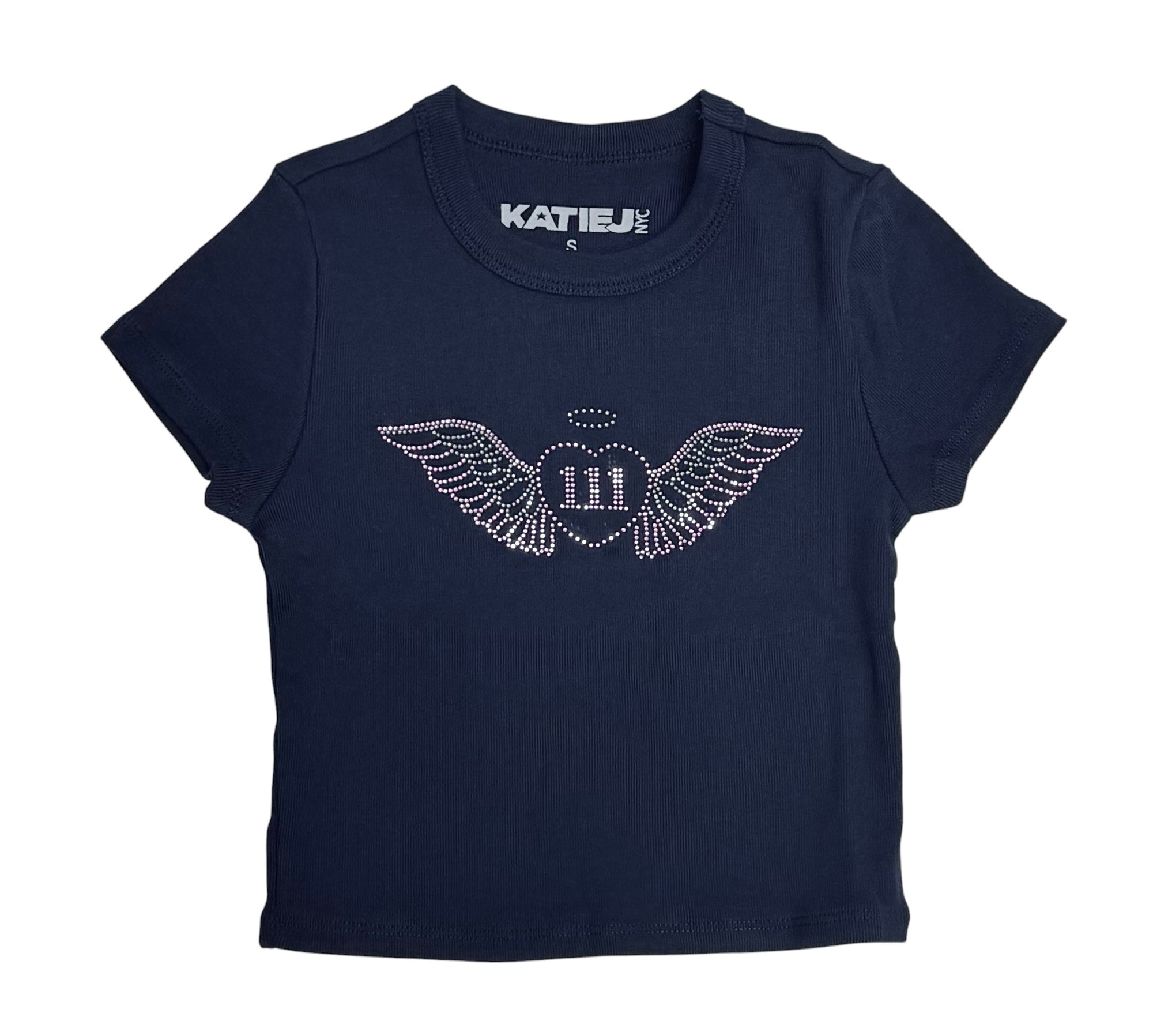 KatieJ cotton baby tee paired with Chicago jeans