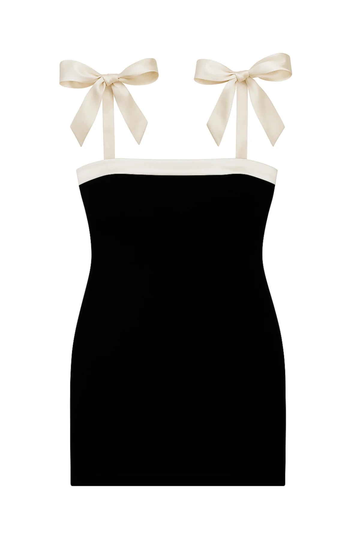 KatieJ Edeline Dress | Black Tween Party Dress with Satin Bow Straps