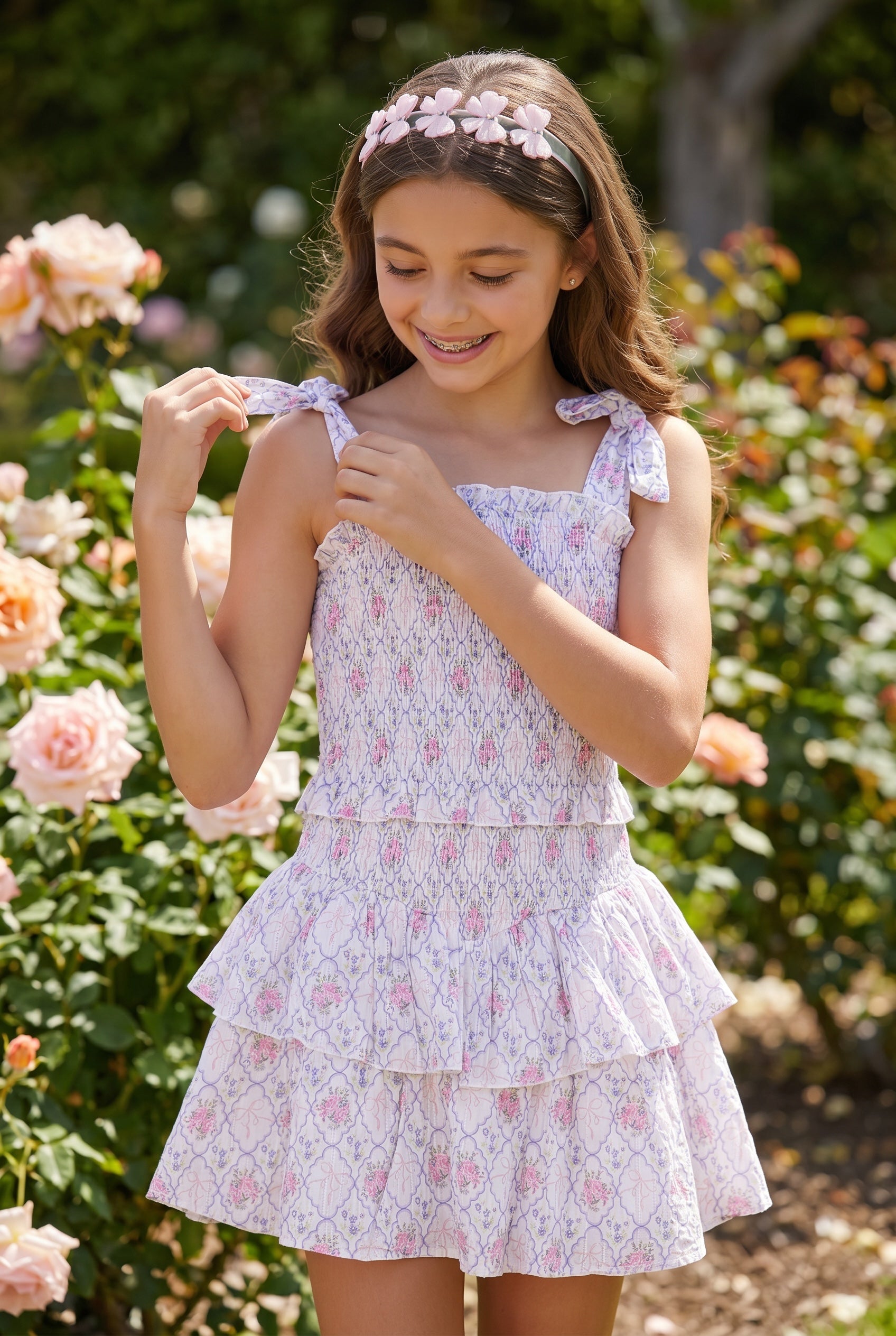 KatieJ NYC Emerson Floral Bouquet dress for tween girls