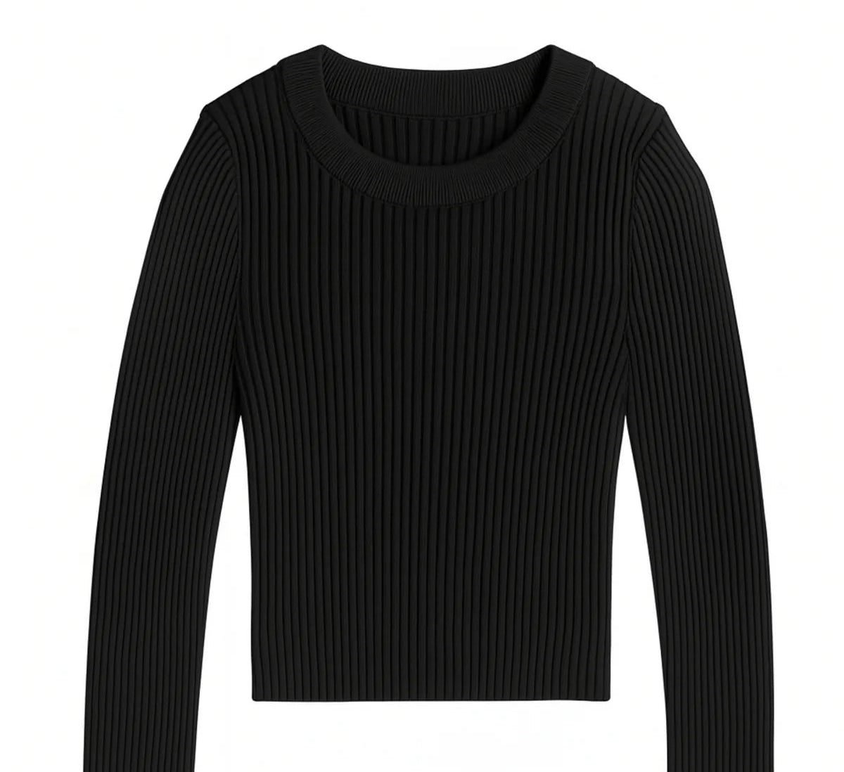 KatieJ NYC Jeannie black rib knit sweater for tween girls