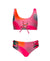 Bikini deportivo con bordado de arcoíris en color rosa de PQ Kids 