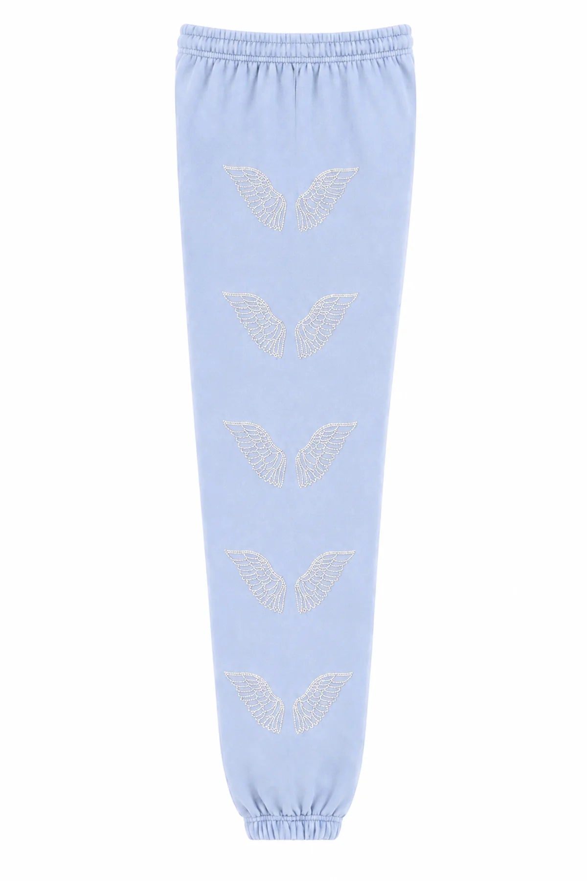 KatieJ NYC Leah Rhinestone Angel Wings Sweatpant– Baby Blue