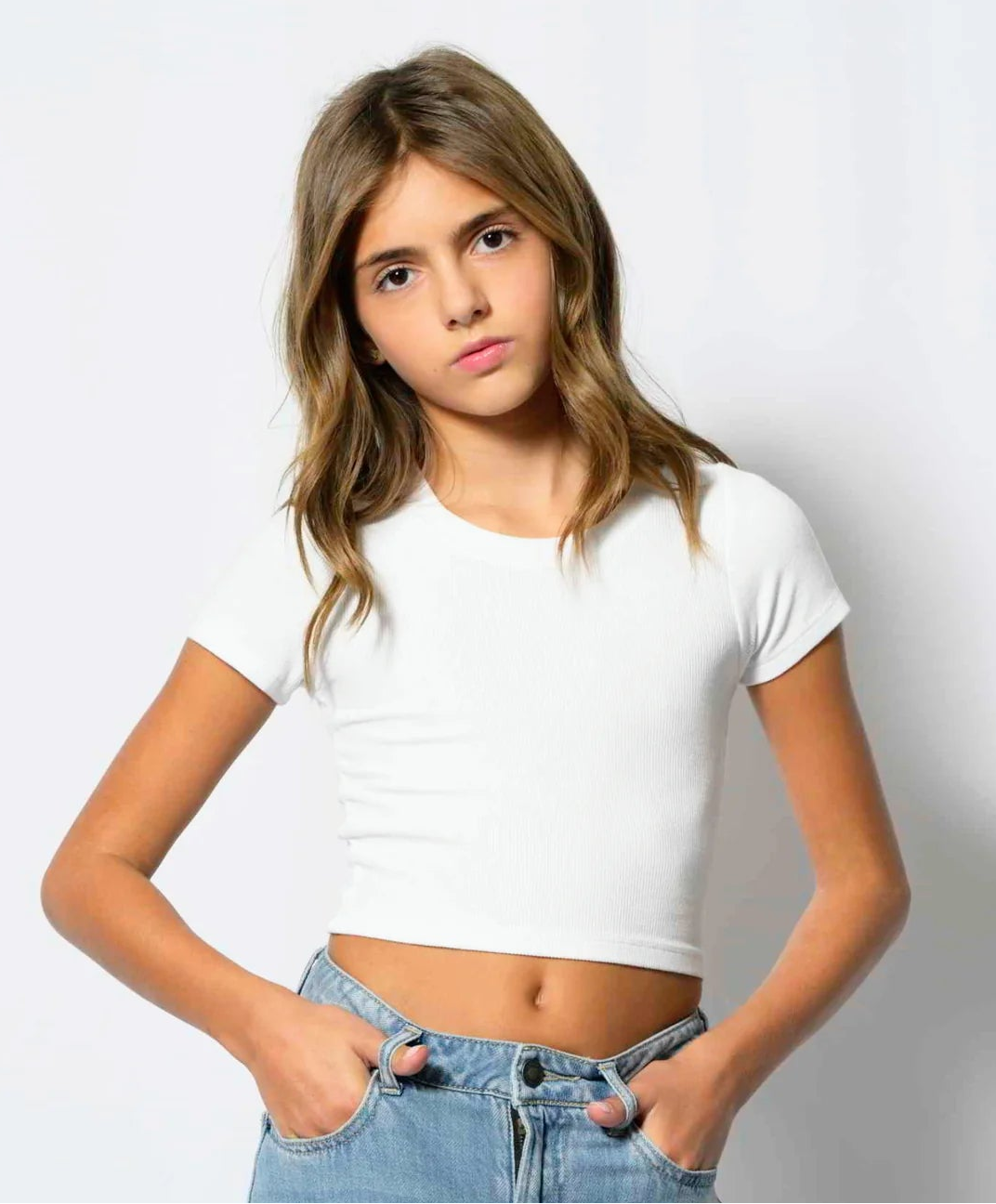 KatieJ NYC Tween Livi Tee- White