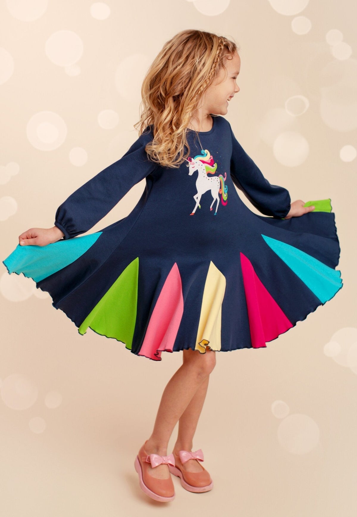 Vestido-insignia con el mensaje &quot;Lemon Loves Lime&quot; &quot;Be A Unicorn&quot;