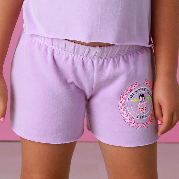 Firehouse Grape Country Club Graphic Shorts