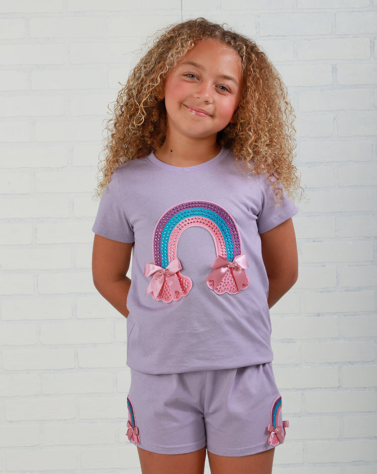 Rockwilde 2pc Sequin Kingsley Rainbow Short Set