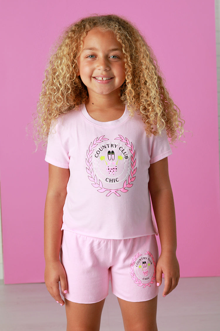 Firehouse Ice Pink Country Club Tee-Size 2/3