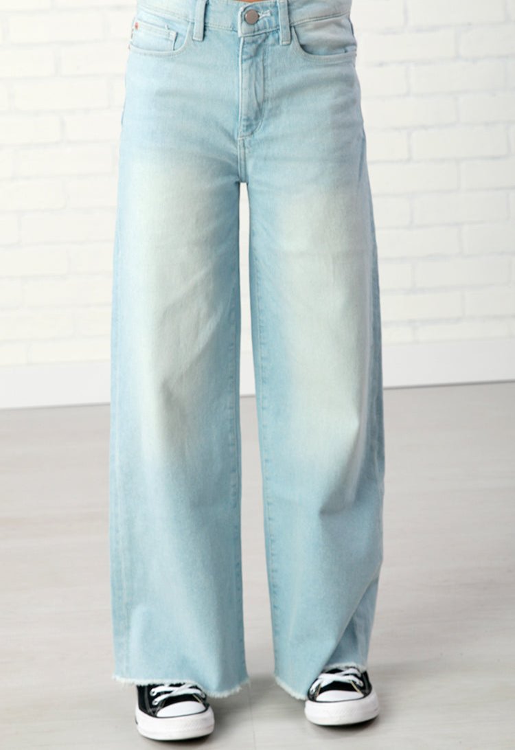 DL1961 Denim Lily Wide Leg High Rise Pant- Poolside