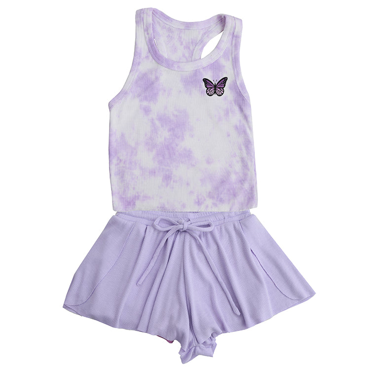 Flowers By Zoe Lavender Fly-Away Shorts * Built in Bike Short*