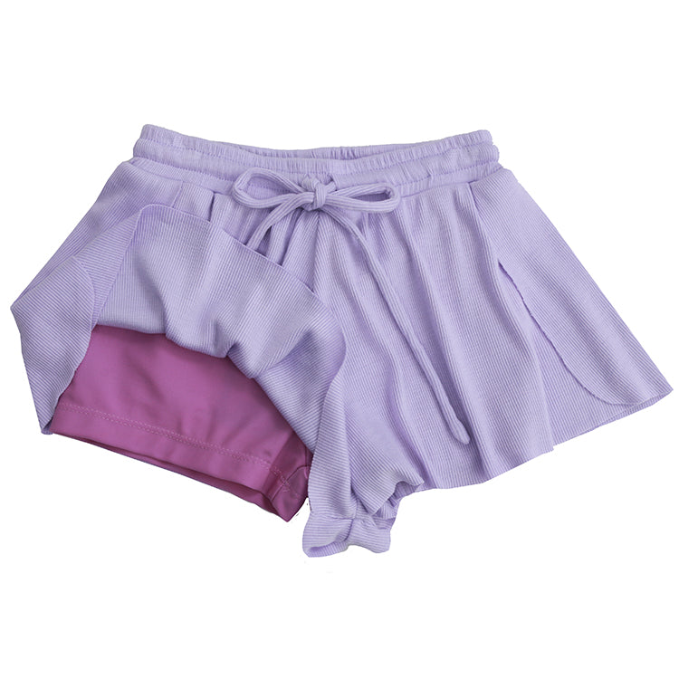 Flowers By Zoe Lavender Fly-Away Shorts * Built in Bike Short*