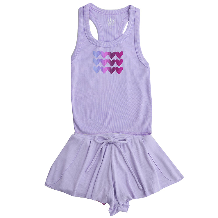 Flowers By Zoe Lavender Fly-Away Shorts * Built in Bike Short*