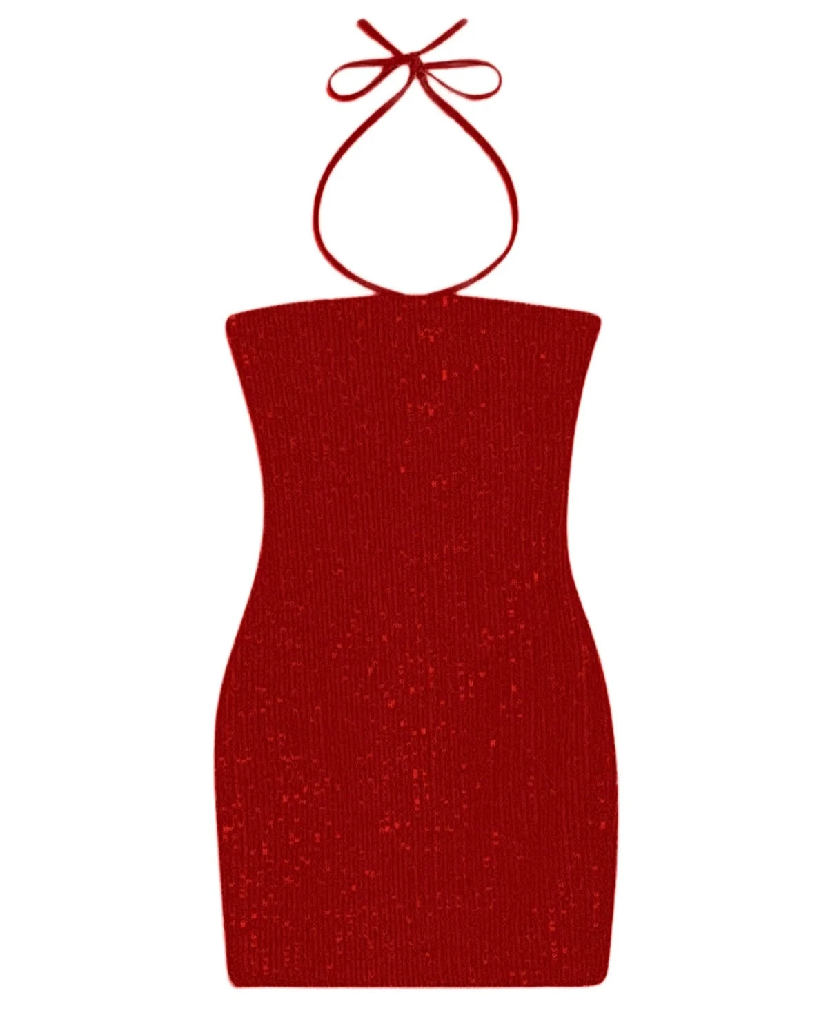 KatieJ NYC Sequin Kendall Dress - Ruby Red