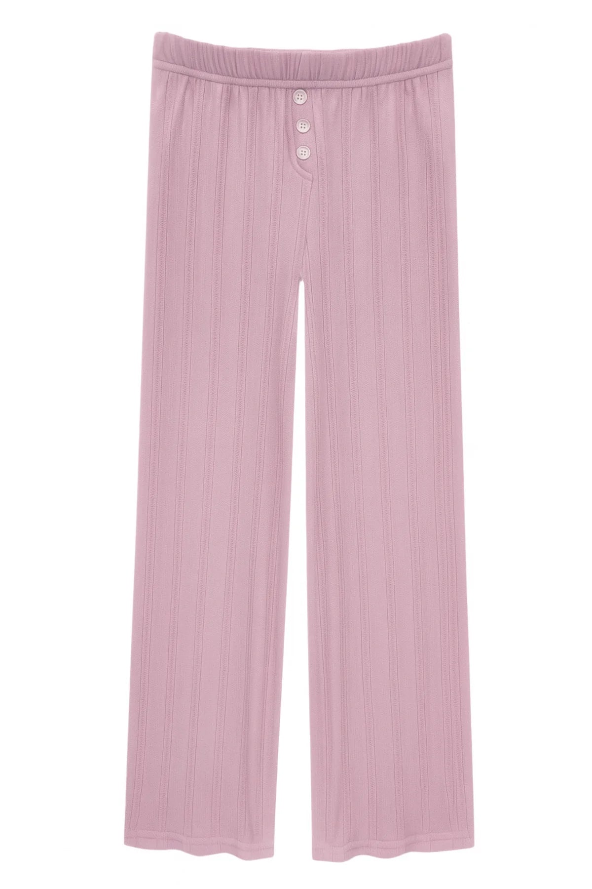 KatieJ NYC Marina Lounge Pant- Dusty Pink Pointelle