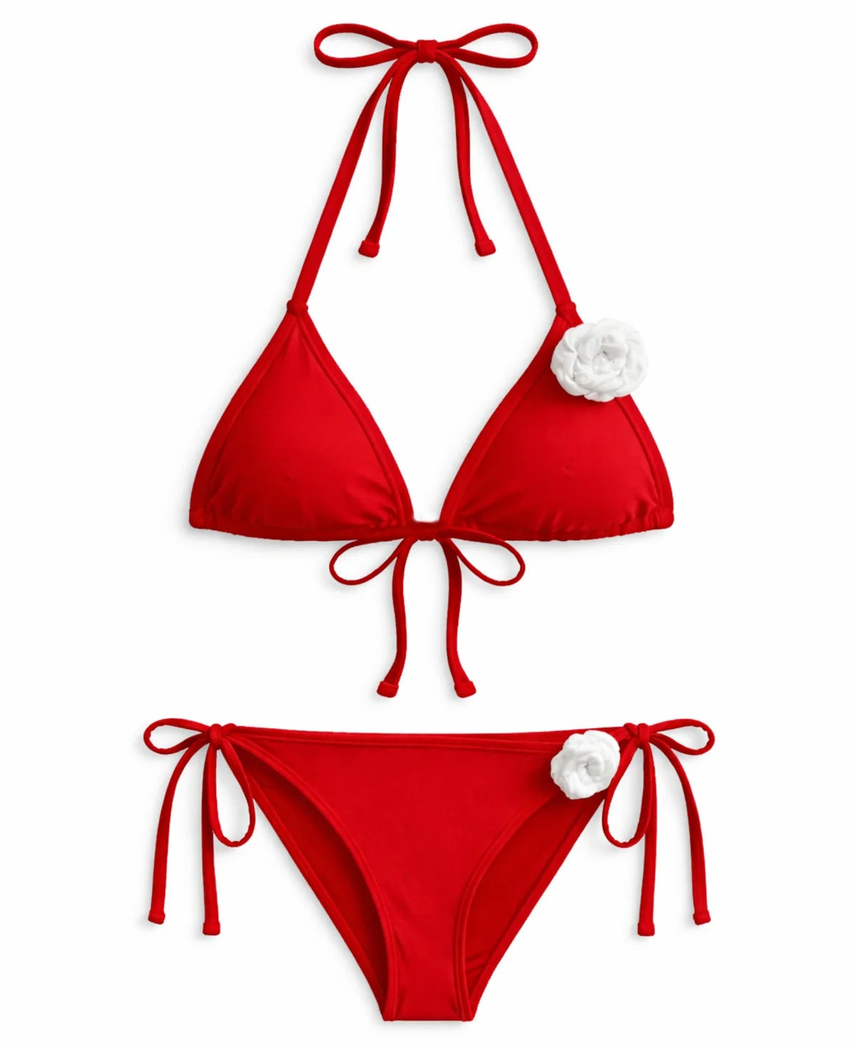 KatieJ NYC Tween Moana Bikini- Red/White