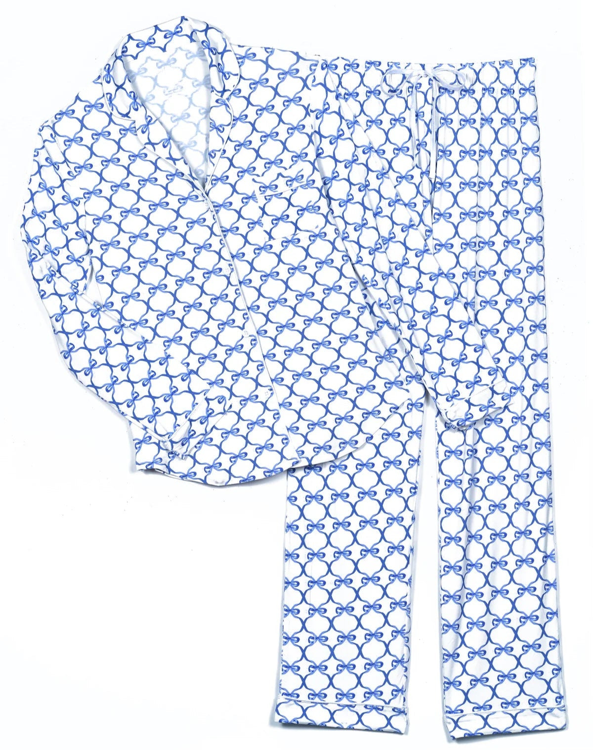 KatieJ NYC Maia Pant Set - Blue Bows