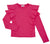 Mia New York Pink Double Ruffle Sweater