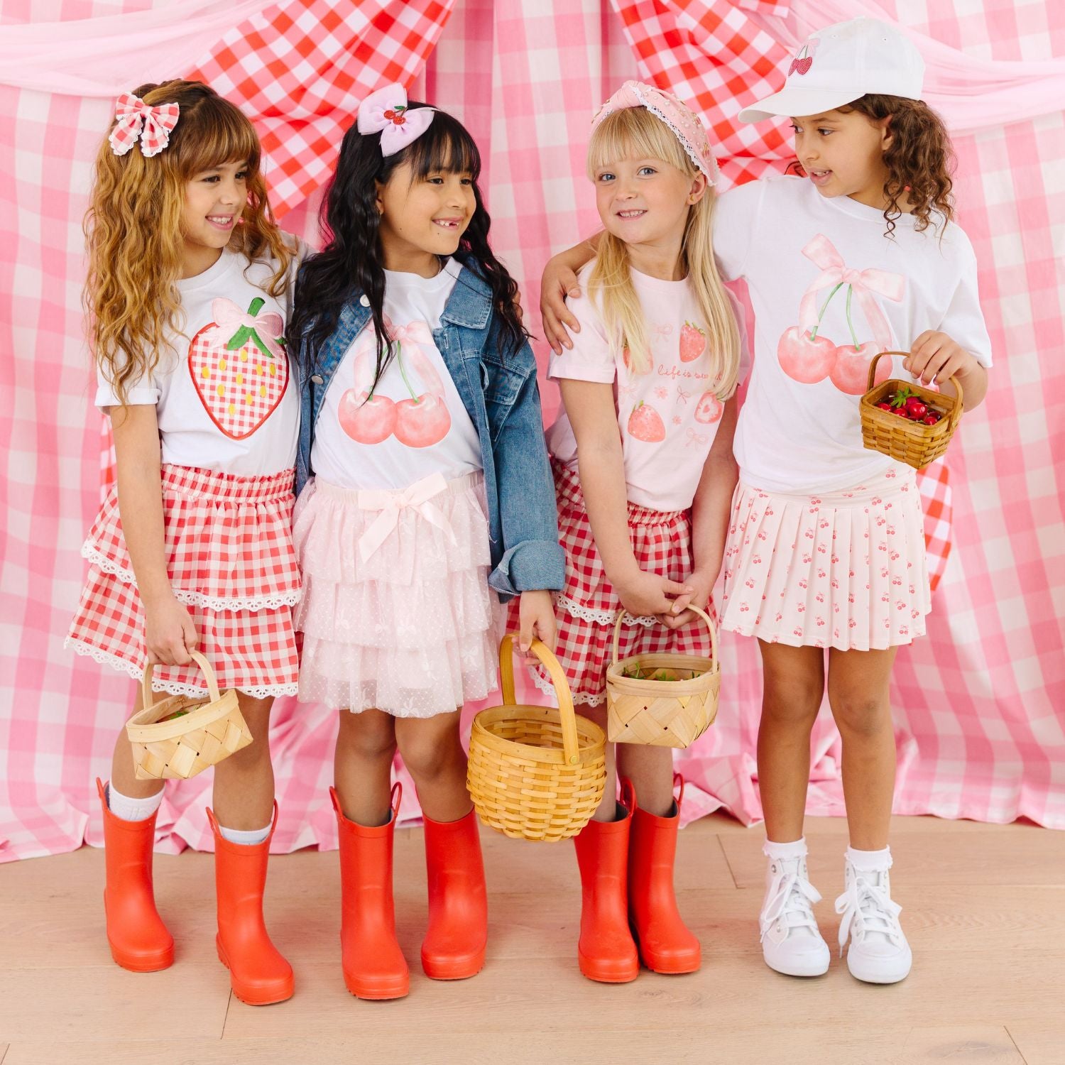 Sweet Wink Strawberry Patchwork Tee