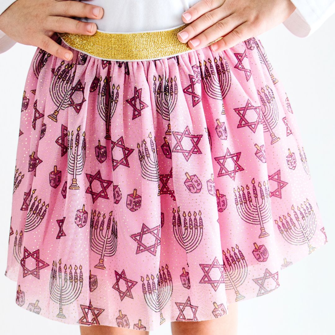 Sweet Wink Hanukkah Blush Pink Tutu