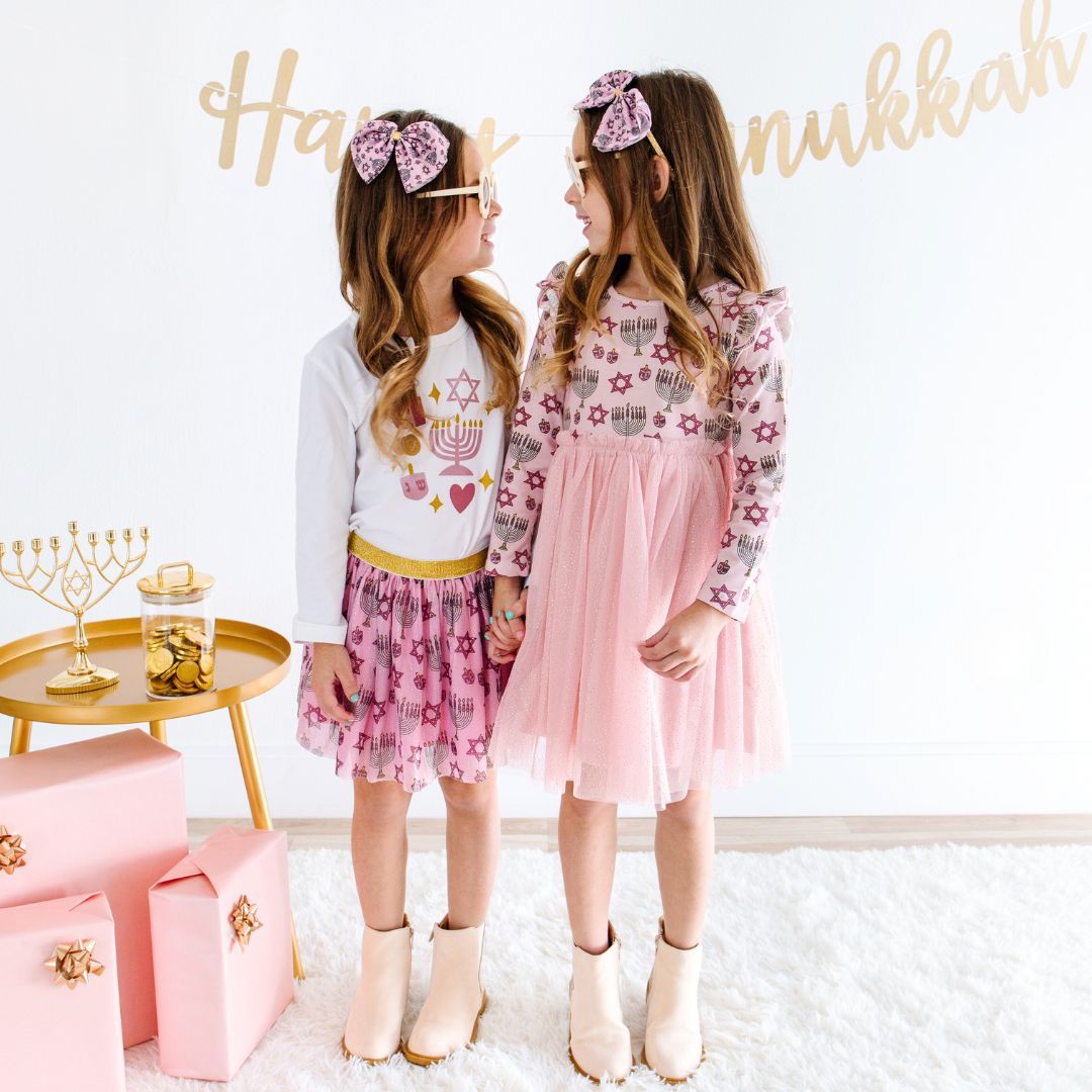 Sweet Wink Hanukkah Blush Pink Tutu