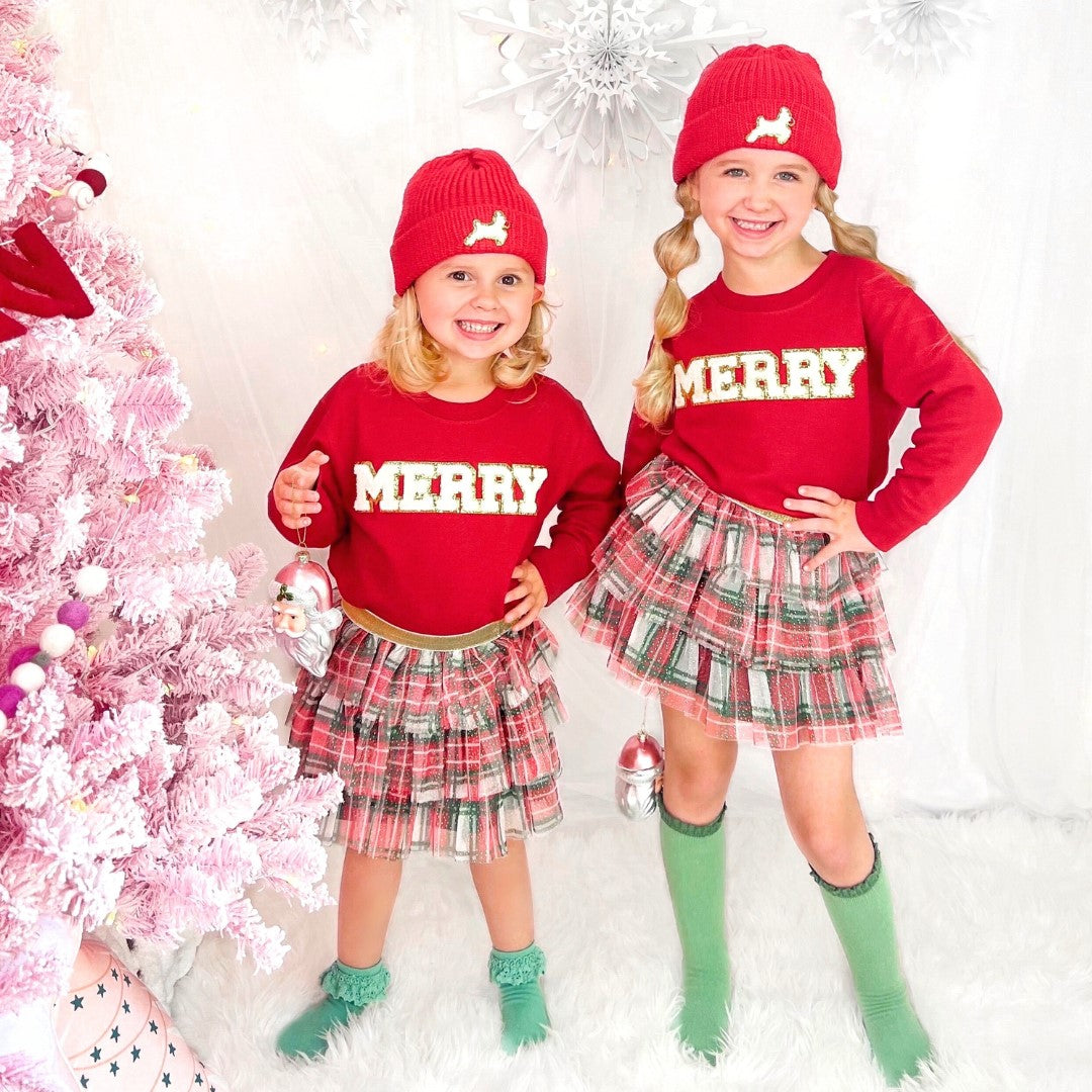 Sweet Wink Holiday Plaid Tiered Tutu