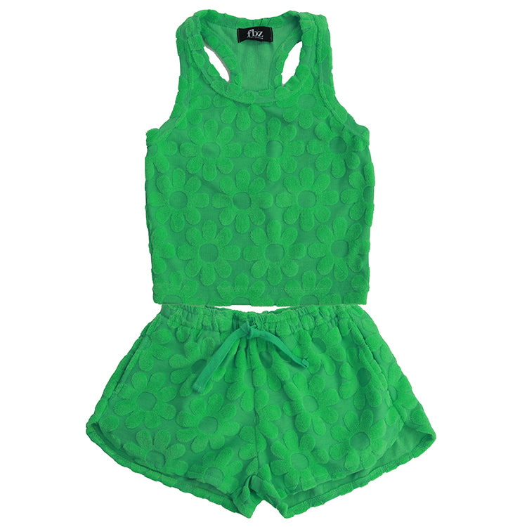 Flowers By Zoe Kelly Green Daisy Textured Tank