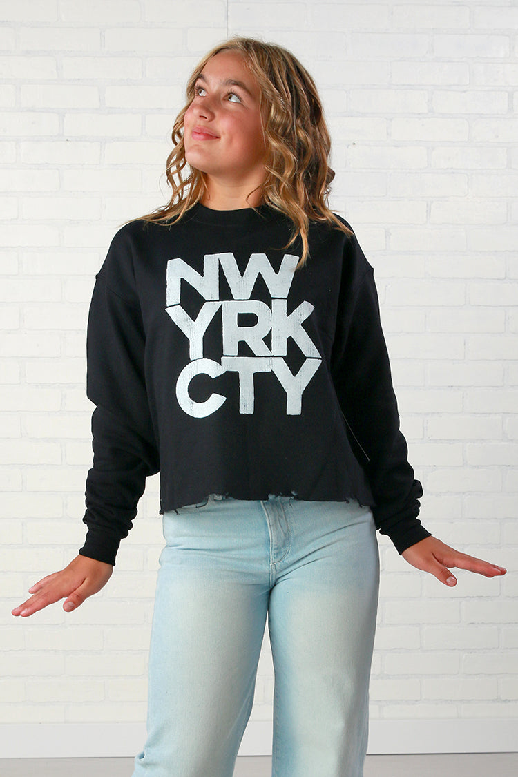 Prince Peter New York City Block Crop Sweatshirt