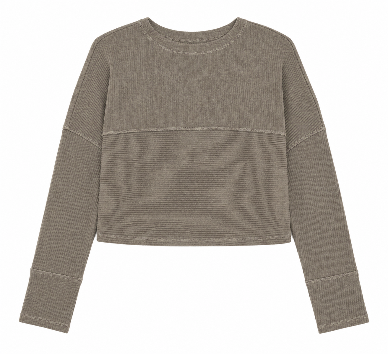 Stylish tween girl fall boutique pullover in nutmeg brown