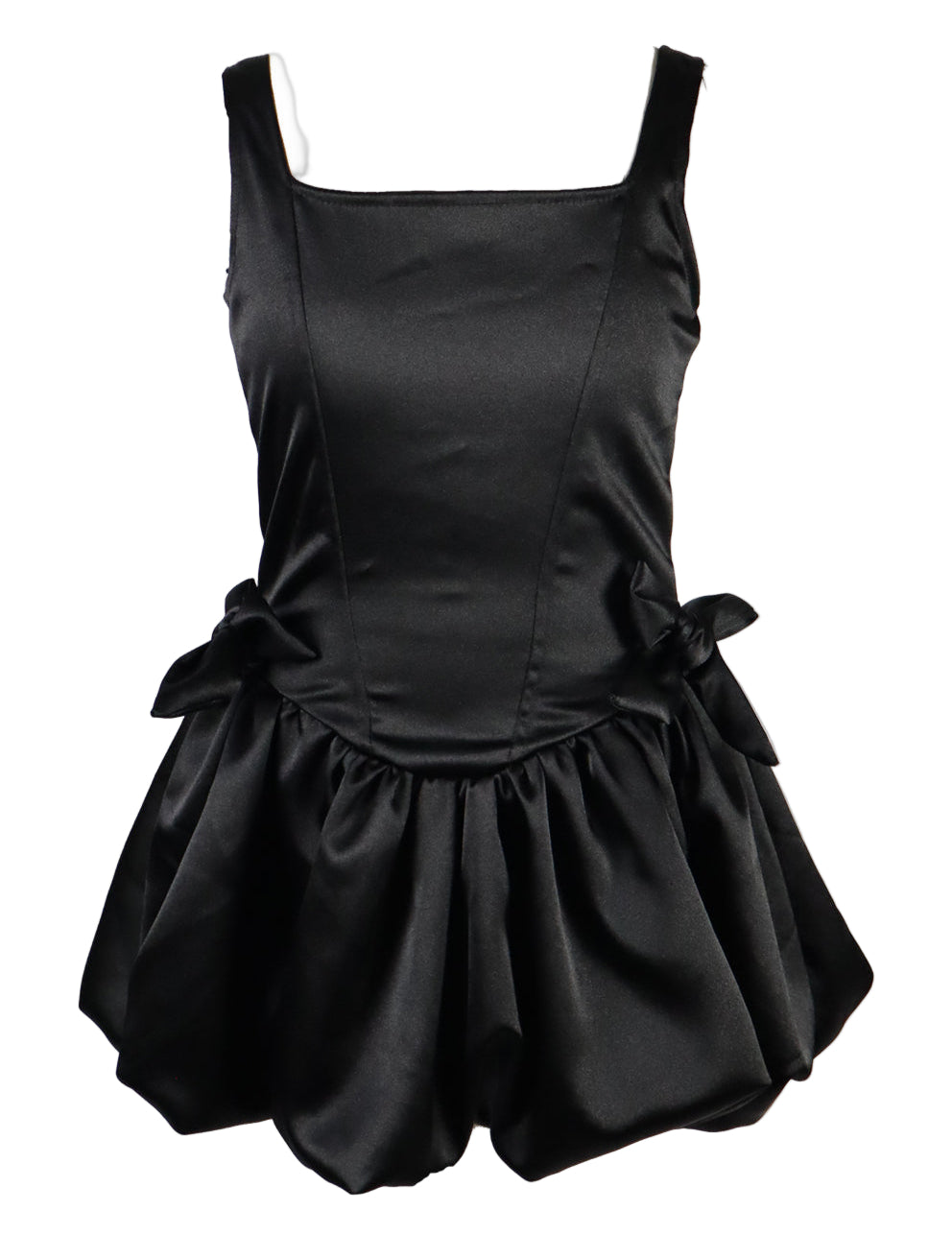 Flowers By Zoe Tween Black Satin Bubble Dress