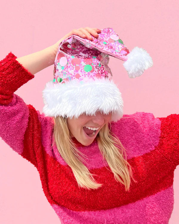 Packed Party Holiday Confetti Filled Santa Hat