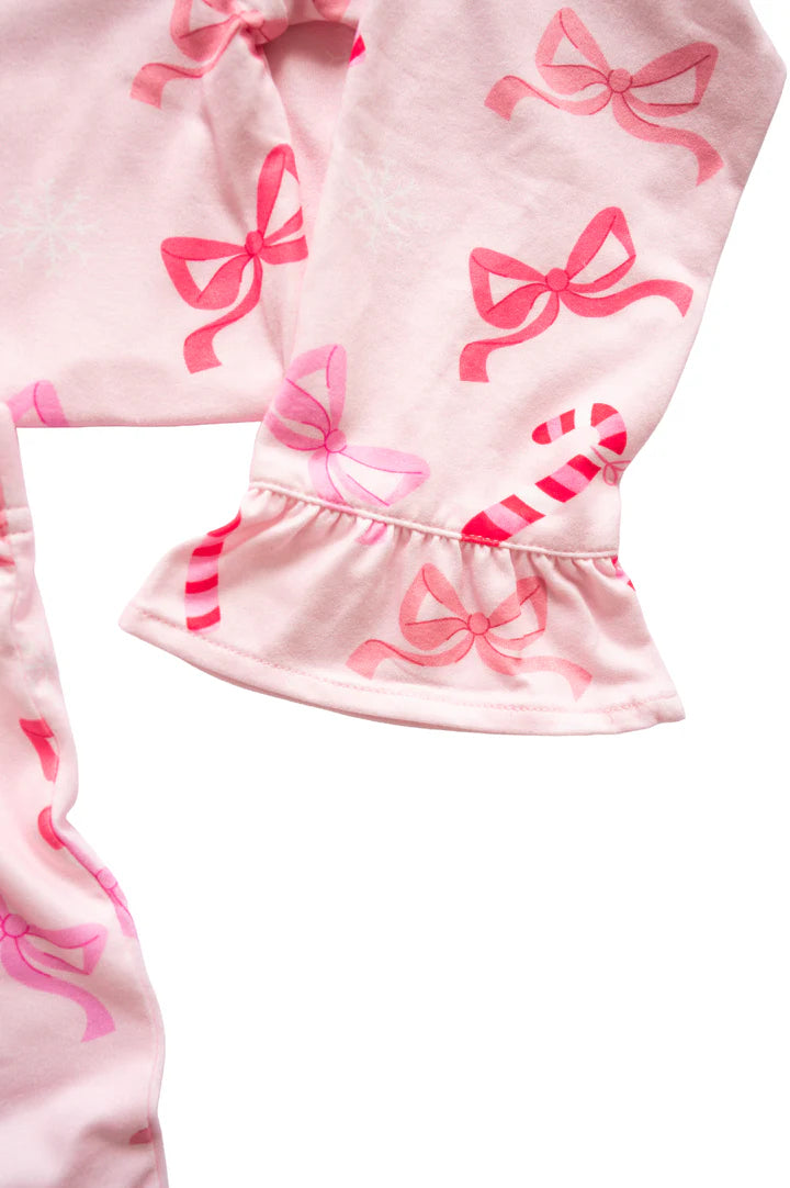 Sweet Wink Peppermint Party 2pc Holiday Lounge Set-4T