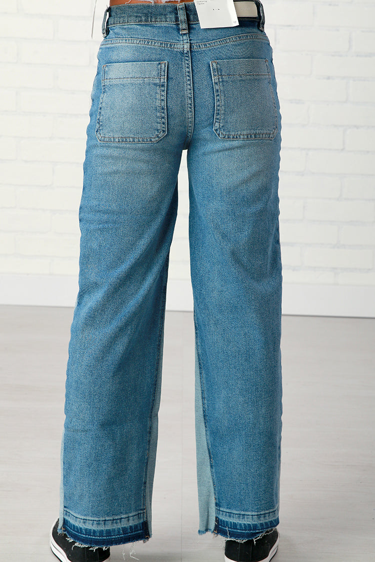 DL1961 Denim Lily Wide Leg Panel Pant- Shoreline