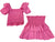 Cheryl Creations  Sateen Bubblegum 2pc Skirt Set