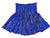 Queen Of Sparkles Kids Game Day Pleated Swing Shorts - Royal Blue/Gold