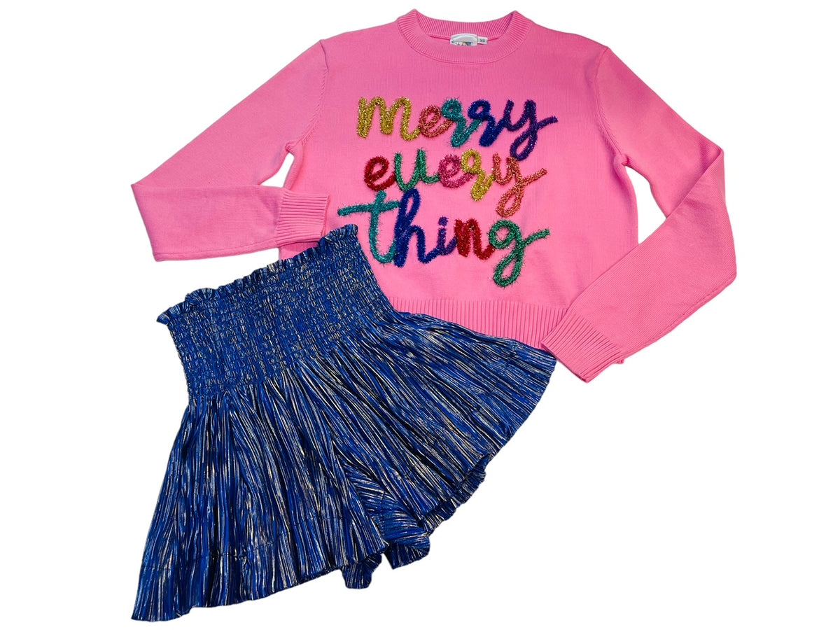 Queen Of Sparkles Kids Merry Everything Sweater - Pink