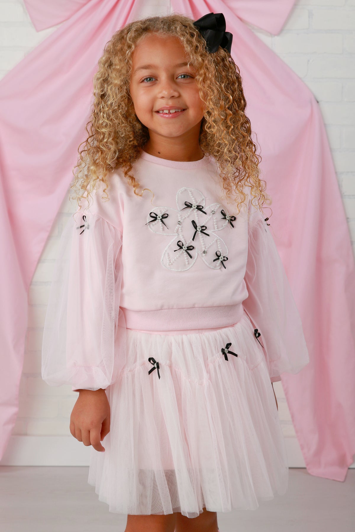 Doe A Dear Pink Bowtie Tutu Skirt